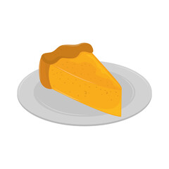 piece cake on dish