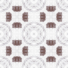 Retro Cute Seamless Pattern. Silk Fabric India.