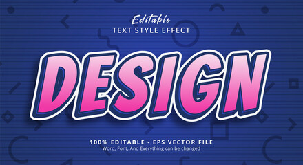 Editable text effect, Design text on banner text style effect