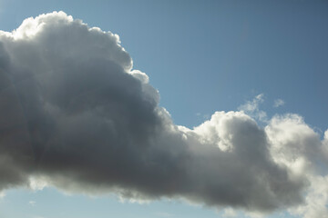 Fototapeta premium Clouds in the sky. Sky landscape in summer. Changes in the weather.