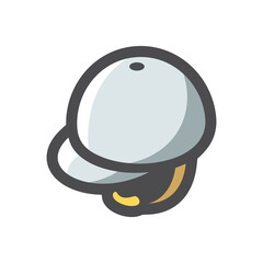 Jockey Cap Headwear Vector icon Cartoon illustration