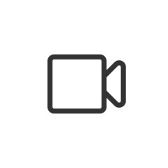 video camera social media icon isolated on white background