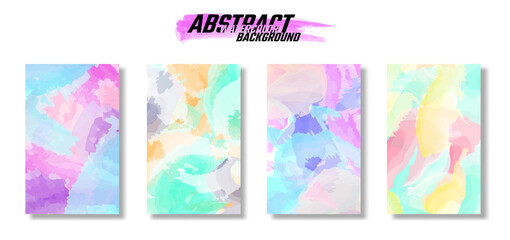 Naklejka na ściany i meble colorful abstract texture watercolor background.