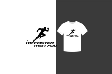 Run fast t-shirt design template