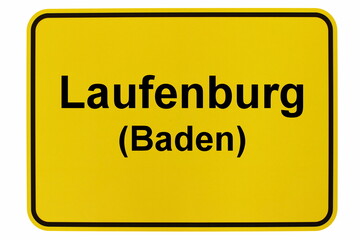 Illustration eines Stadteingangsschildes der Stadt Laufenburg (Baden)