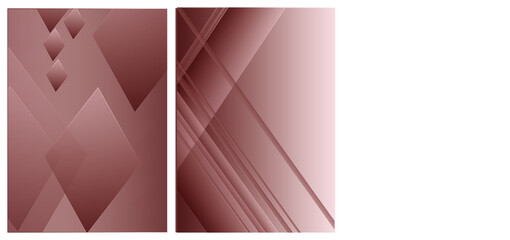 Obraz premium Red Set of Four Banners