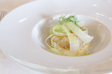 Prawn tartare.
Tartare di mazzancolle.