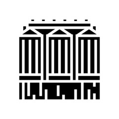 grain storage glyph icon vector. grain storage sign. isolated contour symbol black illustration