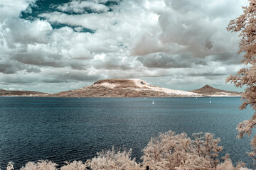 Infrared photography, landscape, nature in invisible spectrum