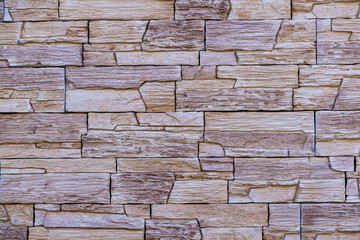 old wall stone tile background surface texture gray-brown stone