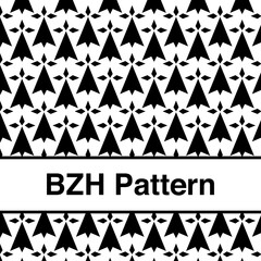 Logo BZH, Bretagne, Breton Pattern - obrazy, fototapety, plakaty