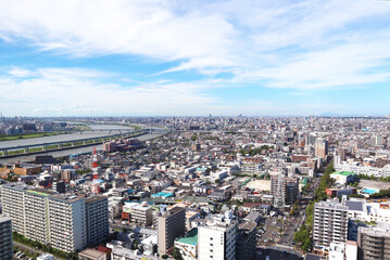 Fototapeta premium 船堀タワーホール展望台から見た街並み景観