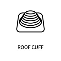 Line Icon Roof Cuff In Simple Style. Vector sign in a simple style isolated on a white background.
