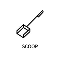 Line Icon Scoop Cuff In Simple Style. Vector sign in a simple style isolated on a white background.