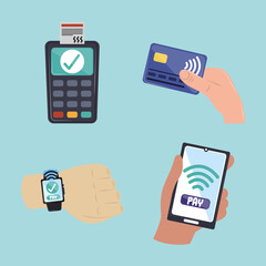 icons contactless payment