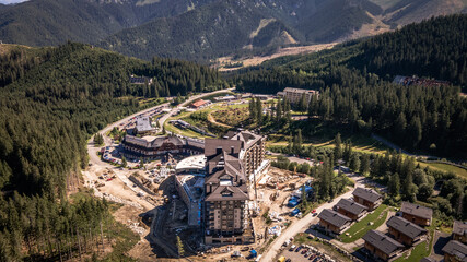 Aerial view of the Jasna recreation center in Demanovska Dolina in Slovakia © Peter