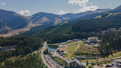Aerial view of the Jasna recreation center in Demanovska Dolina in Slovakia © Peter