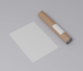 포스터 및 크라프트 원형 지관통