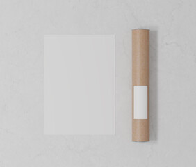 포스터 및 크라프트 원형 지관통