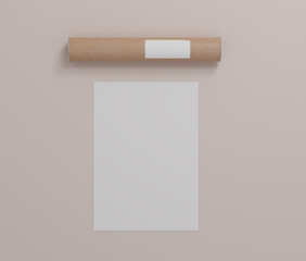 포스터 및 크라프트 원형 지관통