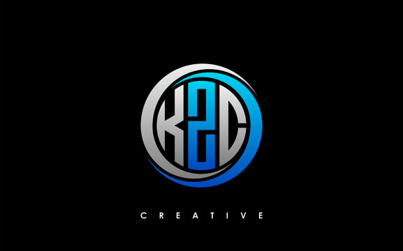 KZC Letter Initial Logo Design Template Vector Illustration