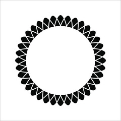 Round Circle Frame Icon on white background. eps 10