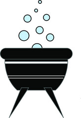 Cauldron with punch for Halloween