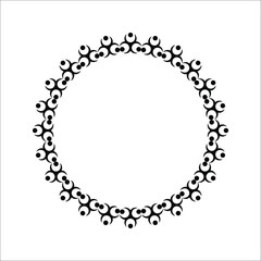 Round Circle Frame Icon on white background. eps 10