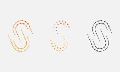 Set of creative letter S logo design Collection