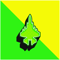 Army Airplane Green and yellow modern 3d vector icon logo
