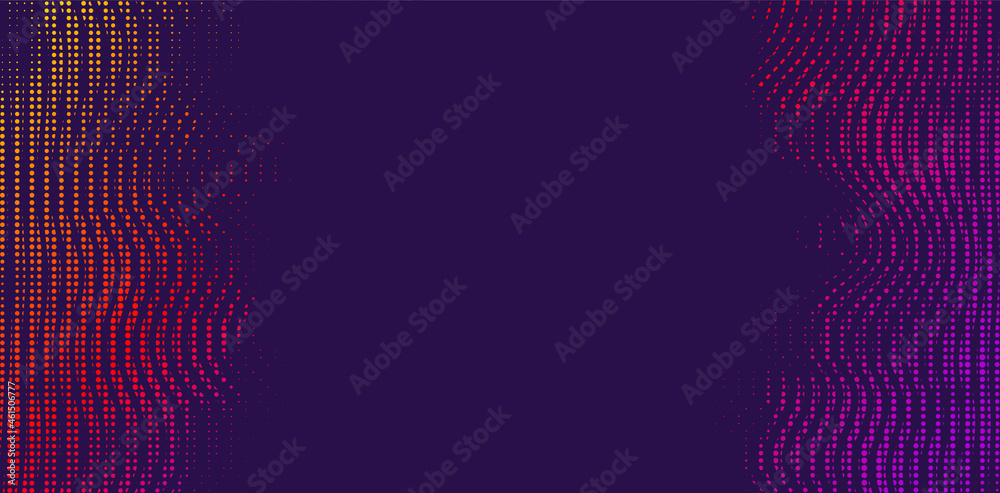 Aufkleber Abstract vector background. Halftone gradient gradation. Vibrant texture. Smoke effect. Retro design.