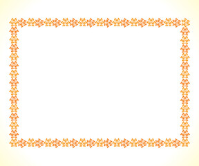 artistic creative golden floral border