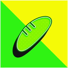 Bread Green and yellow modern 3d vector icon logo