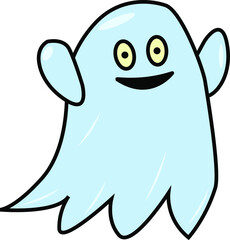 Cheerful and good ghost for Halloween