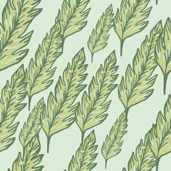 Tropical green leaf seamless pattern. Leaves ornament. Foliage backdrop. Floral wallpaper.