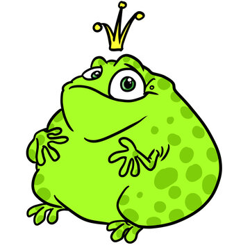 Fat big frog character illustration parody