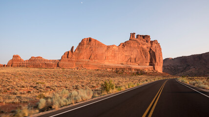 landscape on arches national park in the united states of america