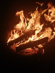 Fototapeta premium fire in the fireplace