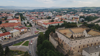Fototapeta na wymiar Aerial view of the castle in Zvolen, Slovakia