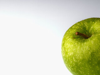 Green Apple Detail whit drops