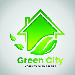 Nature Green City Logo Template