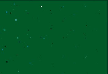 Light Blue, Green vector pattern in polygonal style with circles.