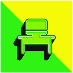 Administrator Green and yellow modern 3d vector icon logo