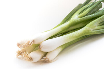 Green onion isolated on white background