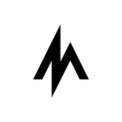 Modern creative monogram initials AM Logo Design