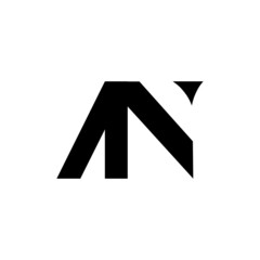 Modern creative monogram initials AN Logo Design