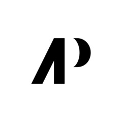 Modern creative monogram initials AP Logo Design