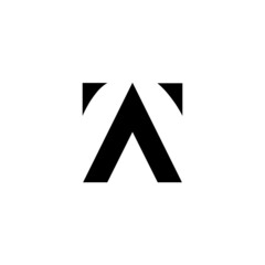 Modern creative monogram initials AT Logo Design