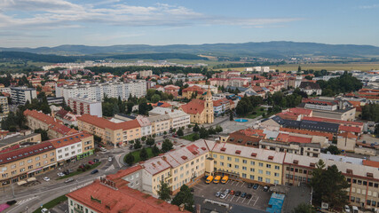 Fototapeta na wymiar Aerial view of the city of Zvolen in Slovakia
