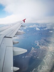 Fototapeta premium view from airplane window